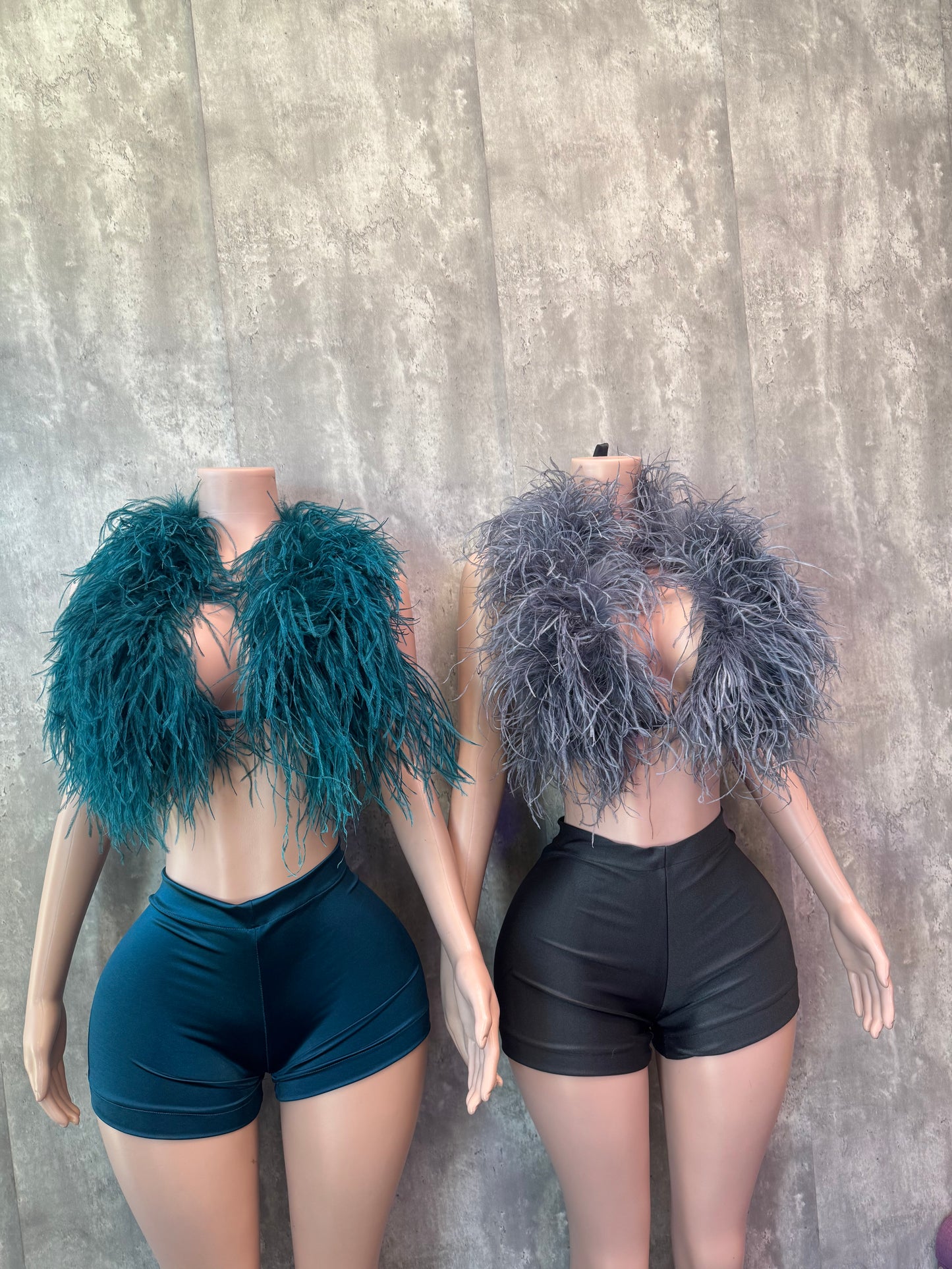 Turquoise blue fur set 2-5 days