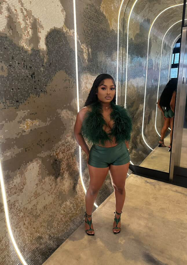 Money Green Fur Set pre-order 3-5 to ship out