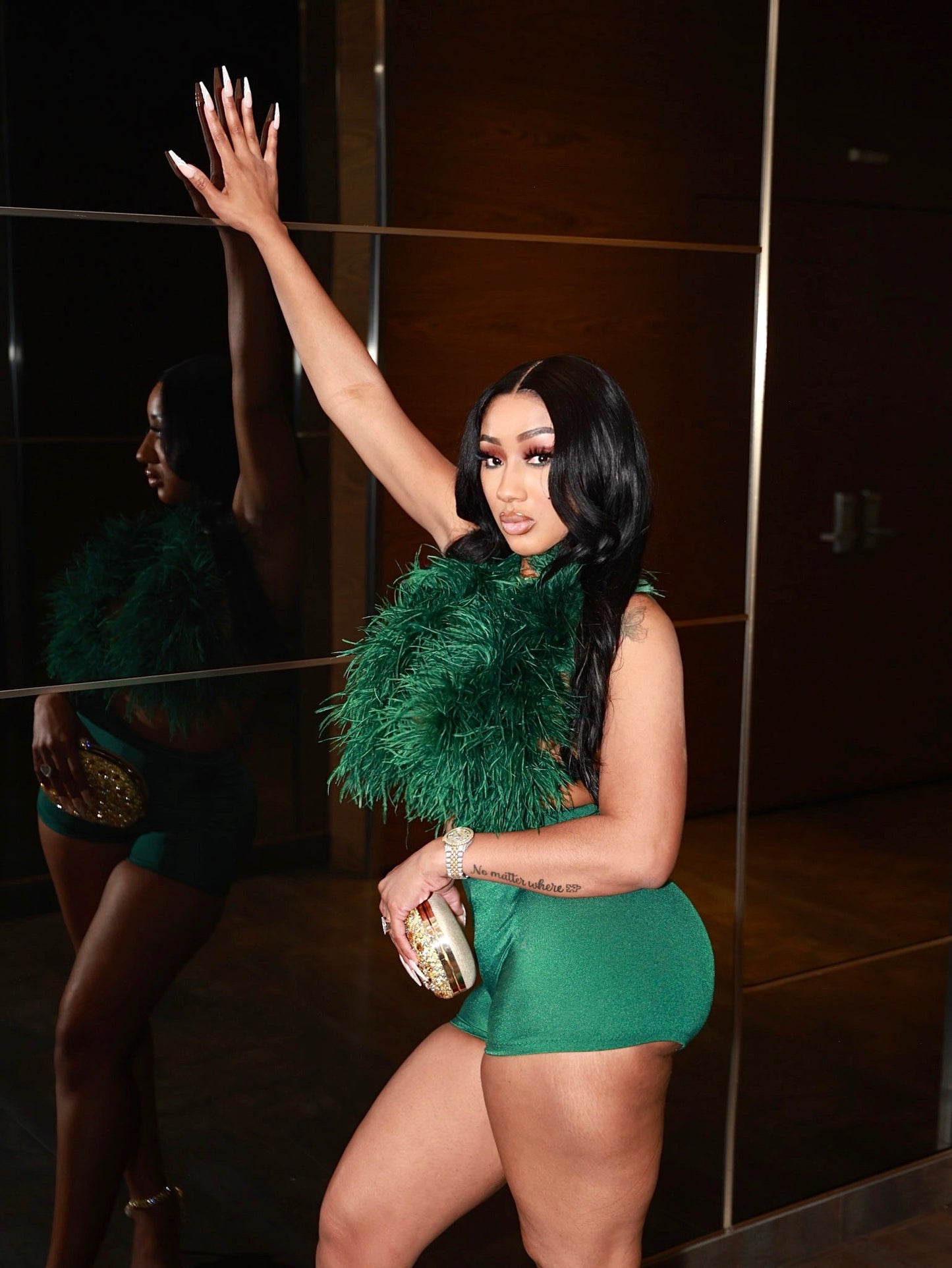 Money Green Fur Set pre-order 3-5 to ship out