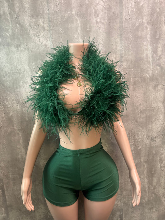 Money Green Fur Set