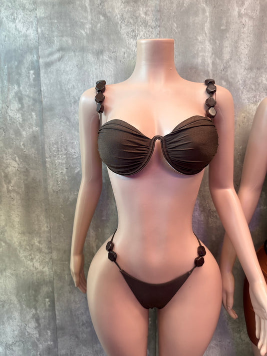 Brown swimwear