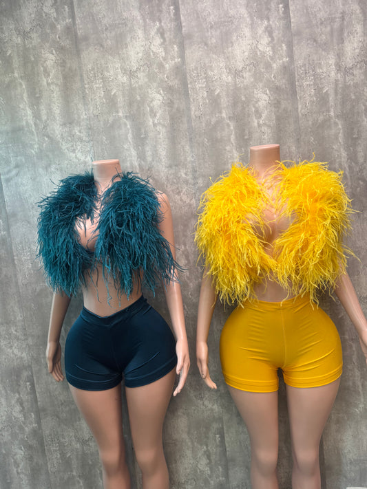 Turquoise blue fur set 2-5 days